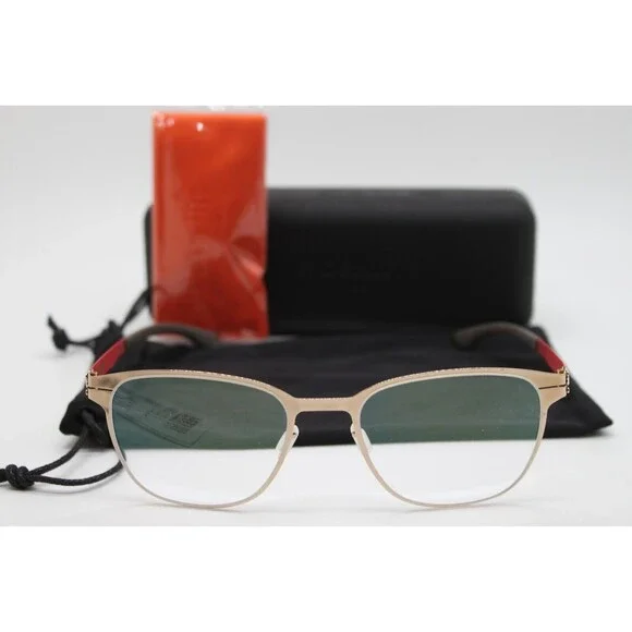 NEW IC! BERLIN LUKA ROSE GOLD CHILLI WARM GREY AUTHENTIC EYEGLASSES W/CASE 53-19